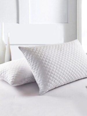 2x 1000gsm Quilted Firm Support Pillow