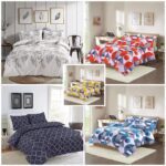 PRINTED POLY COTTON DUVET COVER SET