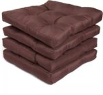 2x Quilted Padded Cushion Chair Seat Pads