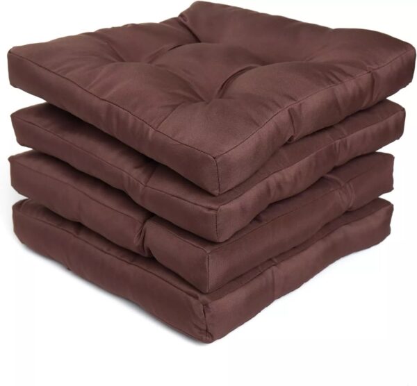 2x Quilted Padded Cushion Chair Seat Pads