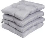 2x Quilted Padded Cushion Chair Seat Pads