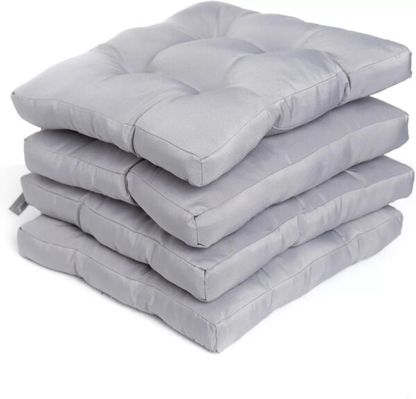 2x Quilted Padded Cushion Chair Seat Pads