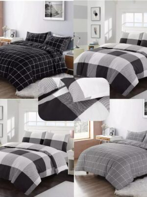 PRINTED POLY COTTON DUVET COVER SET