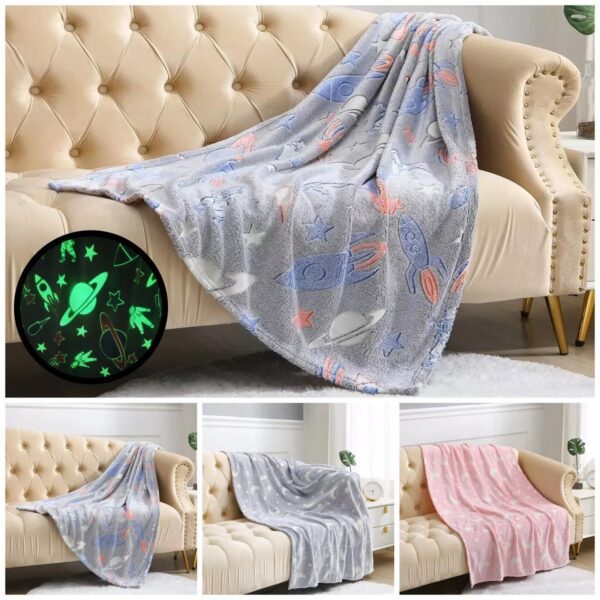 Glow in the Dark Faux Fur Mink Throw