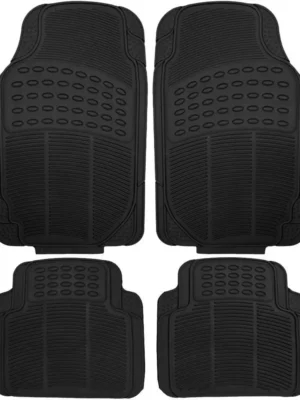 4Pcs Rubber Car Mat Universal NonSlip