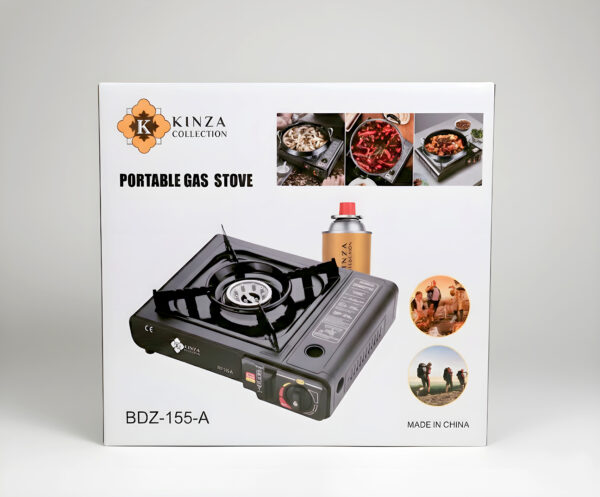 Portable High-Output Single Burner Stove with pack of 4 Butane Gas Set