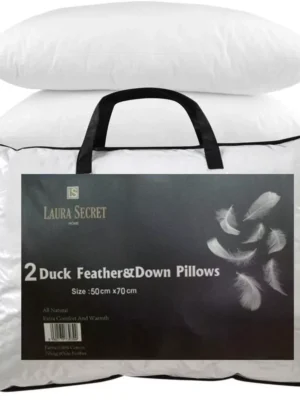 85% Down 15% Duck Feather Pillow Pair