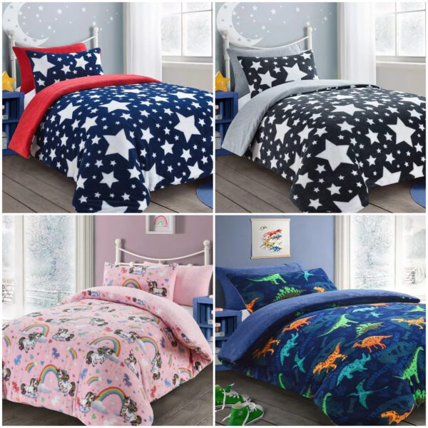 Teddy Fleece Sherpa Warm Duvet Quilt Set