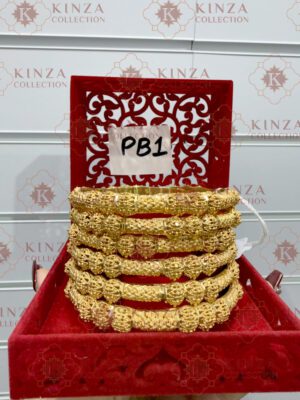 Exclusive 24K Gold-Plated PB 01 to PB 03 designs Bangle Set in various sizes