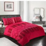 Eleanor Laced Pintuck Diamond Duvet Quilt Cover Set With Pillowcases