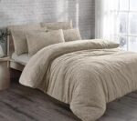 Teddy Bear Fleece Duvet Cover Set With Pillow Case