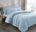 Teddy Bear Fleece Duvet Cover Set With Pillow Case