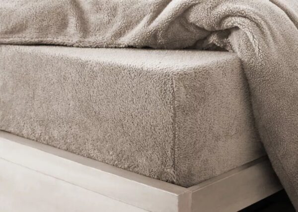 Teddy Bear Fleece Fitted Sheet Cozy Warm Bedding