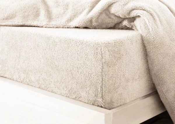 Teddy Bear Fleece Fitted Sheet Cozy Warm Bedding