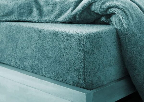 Teddy Bear Fleece Fitted Sheet Cozy Warm Bedding
