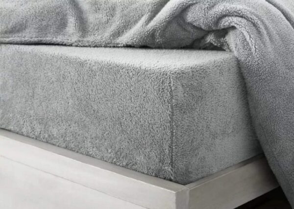 Teddy Bear Fleece Fitted Sheet Cozy Warm Bedding