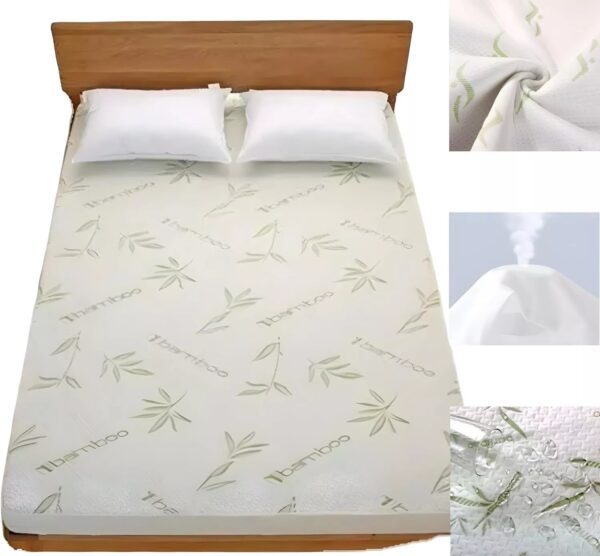 Bamboo Mattress Protector Waterproof Extra Deep Fitted Sheet