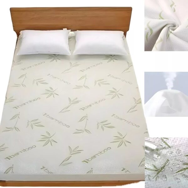 Bamboo Mattress Protector Waterproof Extra Deep Fitted Sheet