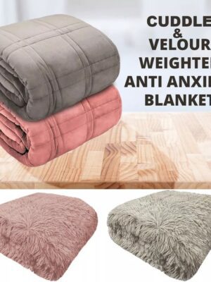 Velour & Cuddle Weighted Soft Blanket