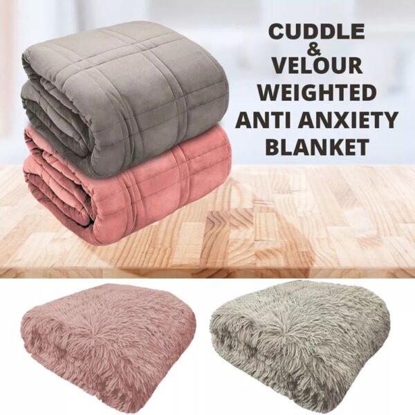 Velour & Cuddle Weighted Soft Blanket