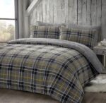 Teddy Tartan Fleece Duvet Cover Set Throw, Cuddles Hoodies