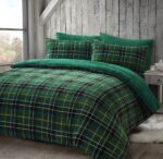 Teddy Tartan Fleece Duvet Cover Set Throw, Cuddles Hoodies