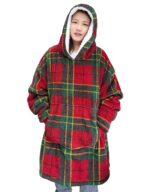 Teddy Tartan Fleece Duvet Cover Set Throw, Cuddles Hoodies