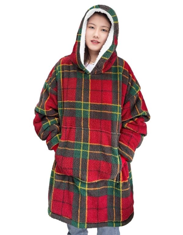 Teddy Tartan Fleece Duvet Cover Set Throw, Cuddles Hoodies