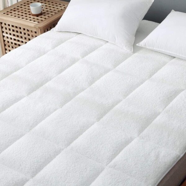 Sherpa Teddy Bear Fleece Mattress Topper Protector Winter