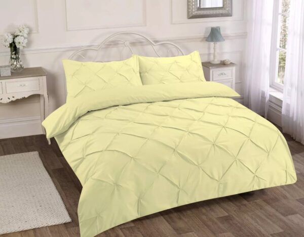 Pintuck Pleated Alexander Duvet Cover Set With Pillowcases