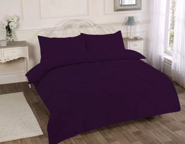 Pintuck Pleated Alexander Duvet Cover Set With Pillowcases