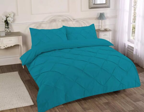 Pintuck Pleated Alexander Duvet Cover Set With Pillowcases