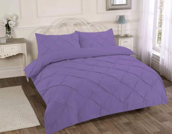 Pintuck Pleated Alexander Duvet Cover Set With Pillowcases
