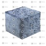 Crushed Velvet Bean Bags Cube Pouffe