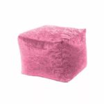 Crushed Velvet Bean Bags Cube Pouffe