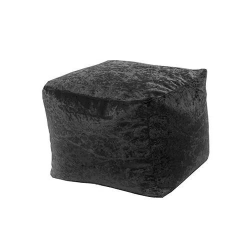 Crushed Velvet Bean Bags Cube Pouffe