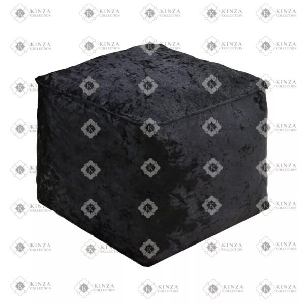 Crushed Velvet Bean Bags Cube Pouffe