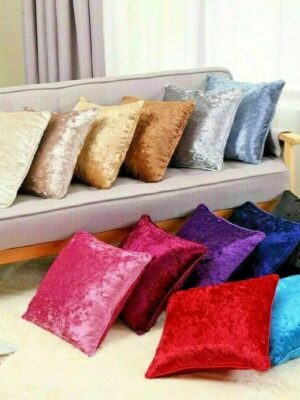 Filled Crushed Velvet Cushions Luxury Plush Cushion Pads