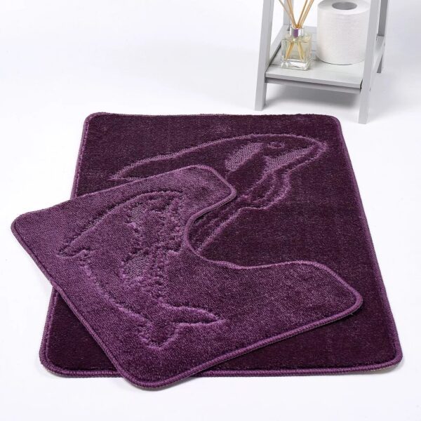 2 Pc Dolphin Bath Mat Pedestal Set