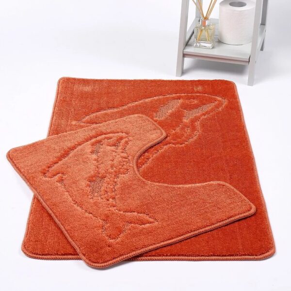 2 Pc Dolphin Bath Mat Pedestal Set