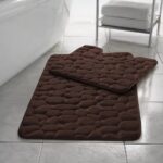 2pcs Pebble Pedestal Bath Mat Set