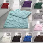 2pcs Pebble Pedestal Bath Mat Set