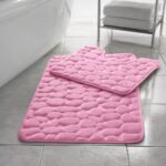 2pcs Pebble Pedestal Bath Mat Set