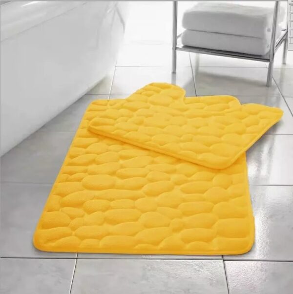 2pcs Pebble Pedestal Bath Mat Set