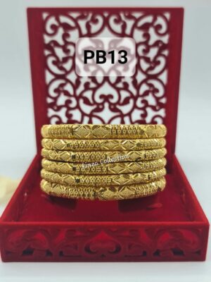 Elegant 24K Gold-Plated Bangles – Designs PB 13 to PB 18