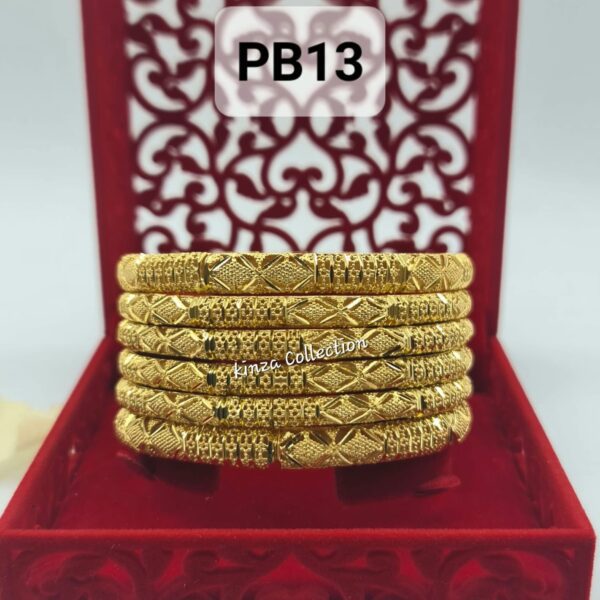 Elegant 24K Gold-Plated Bangles – Designs PB 13 to PB 18
