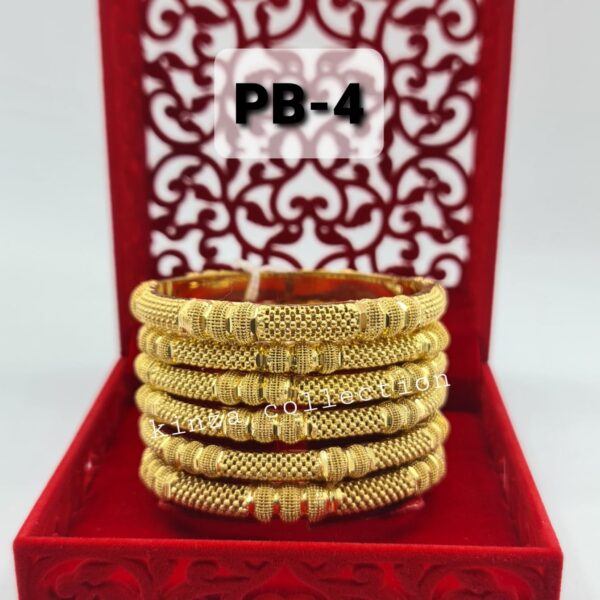 Premium 24K Gold-Plated Bangles – Designs PB 04 to PB 07