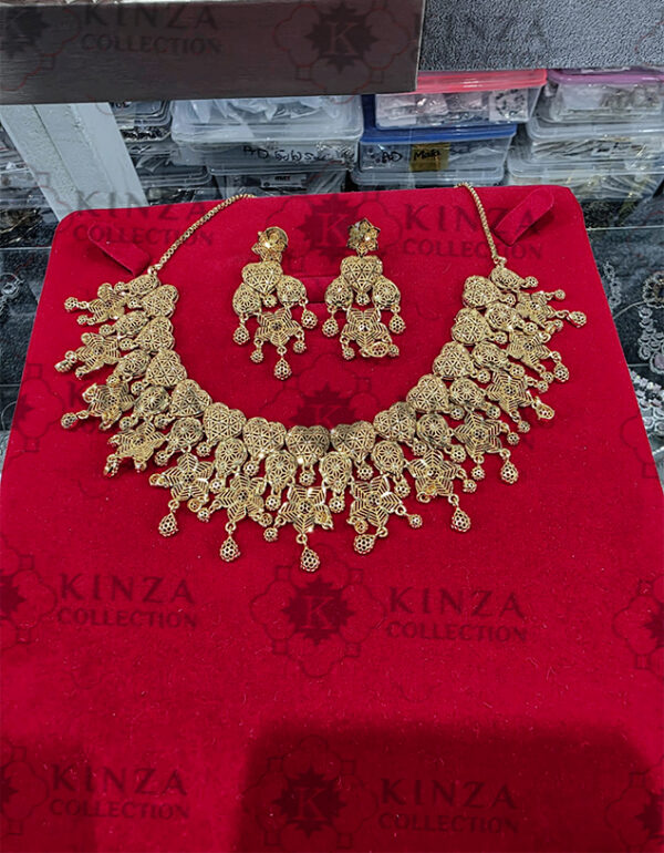 premium quality1.5 g gold plated neckless set n 32 Premium quality1.5 G Gold Plated Neckless set N-34