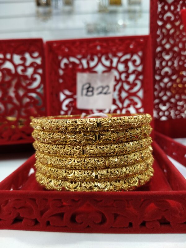 Luxury 24K Gold-Plated Bangles – Designs PB 19 to PB 27