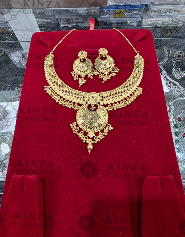 Premium quality1.5 G Gold Plated Neckless set N-006